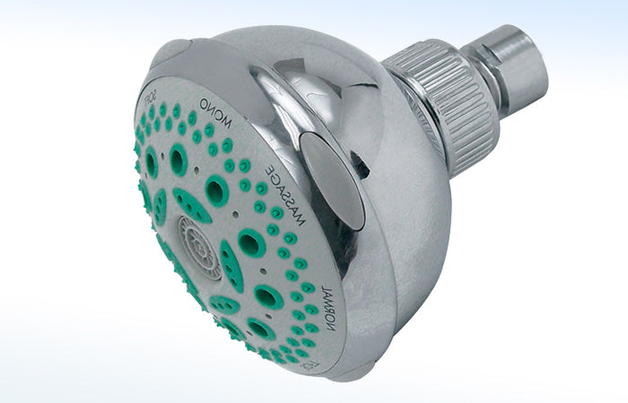 44AP REGADERA REDONDA DE 3 3/4" Ø CON 4 FUNCIONES SIN BRAZO