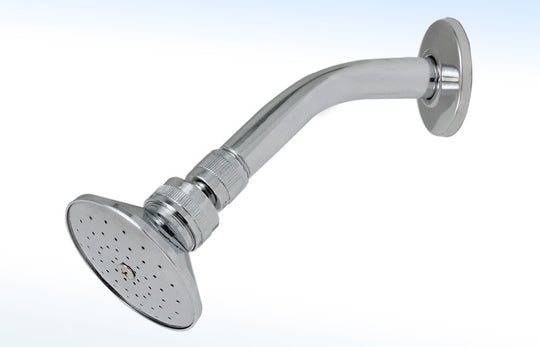 44ME REGADERA REDONDA DE 3 1/8”Ø CON BRAZO Y CHAPETÓN DISPOSITIVO AHORRADOR