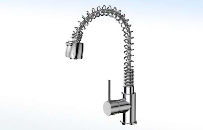 08FMS MEZCLADORA MONOMANDO PARA FREGADERO CON GRIFO RETRÁCTIL