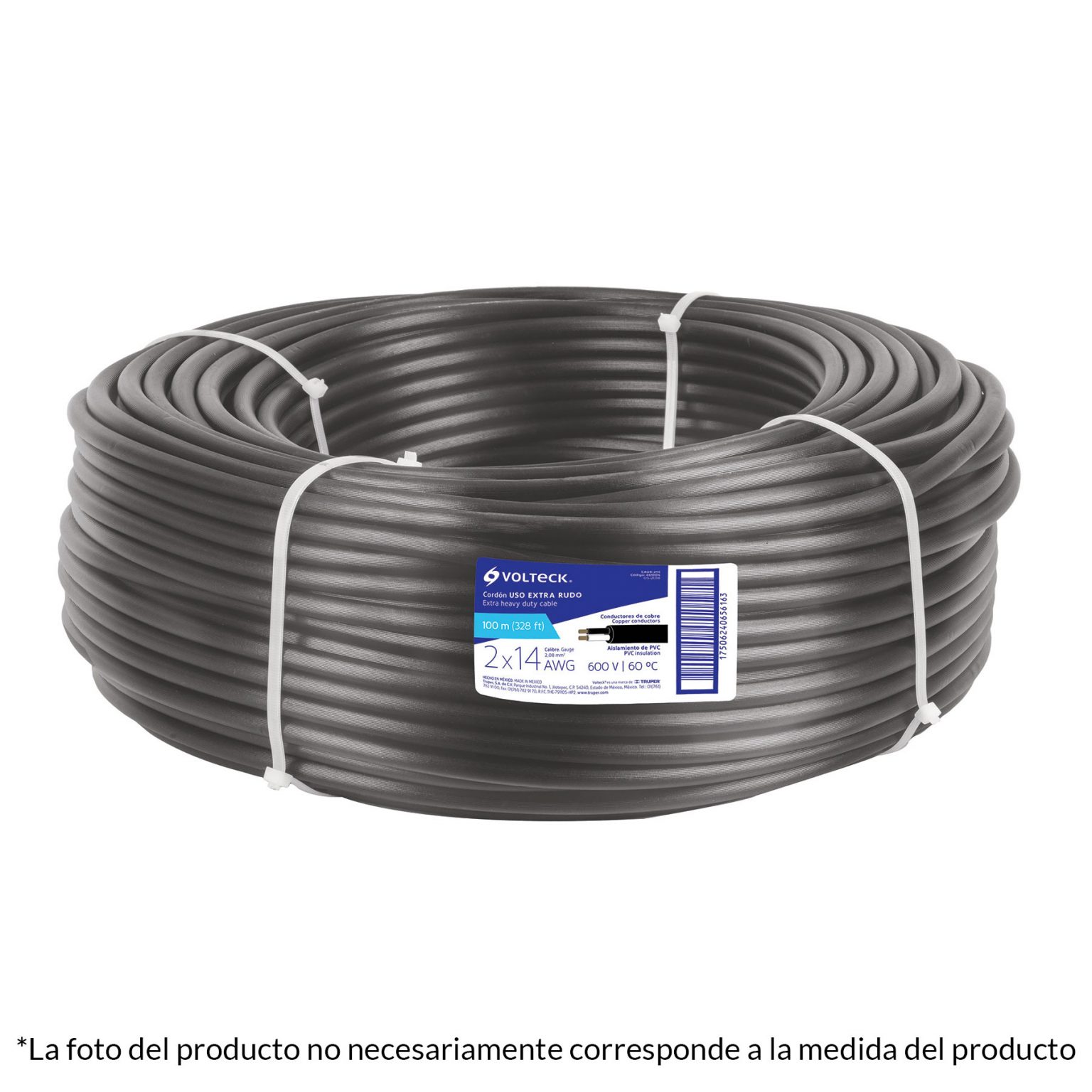 Cable uso rudo 2 hilos calibre 10 metro