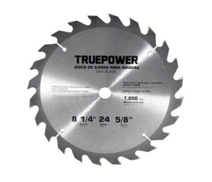 Disco De Sierra Para Madera 8-1/4 24 Dpp 7000 Rpm Truepower 67357 TPSBC81424