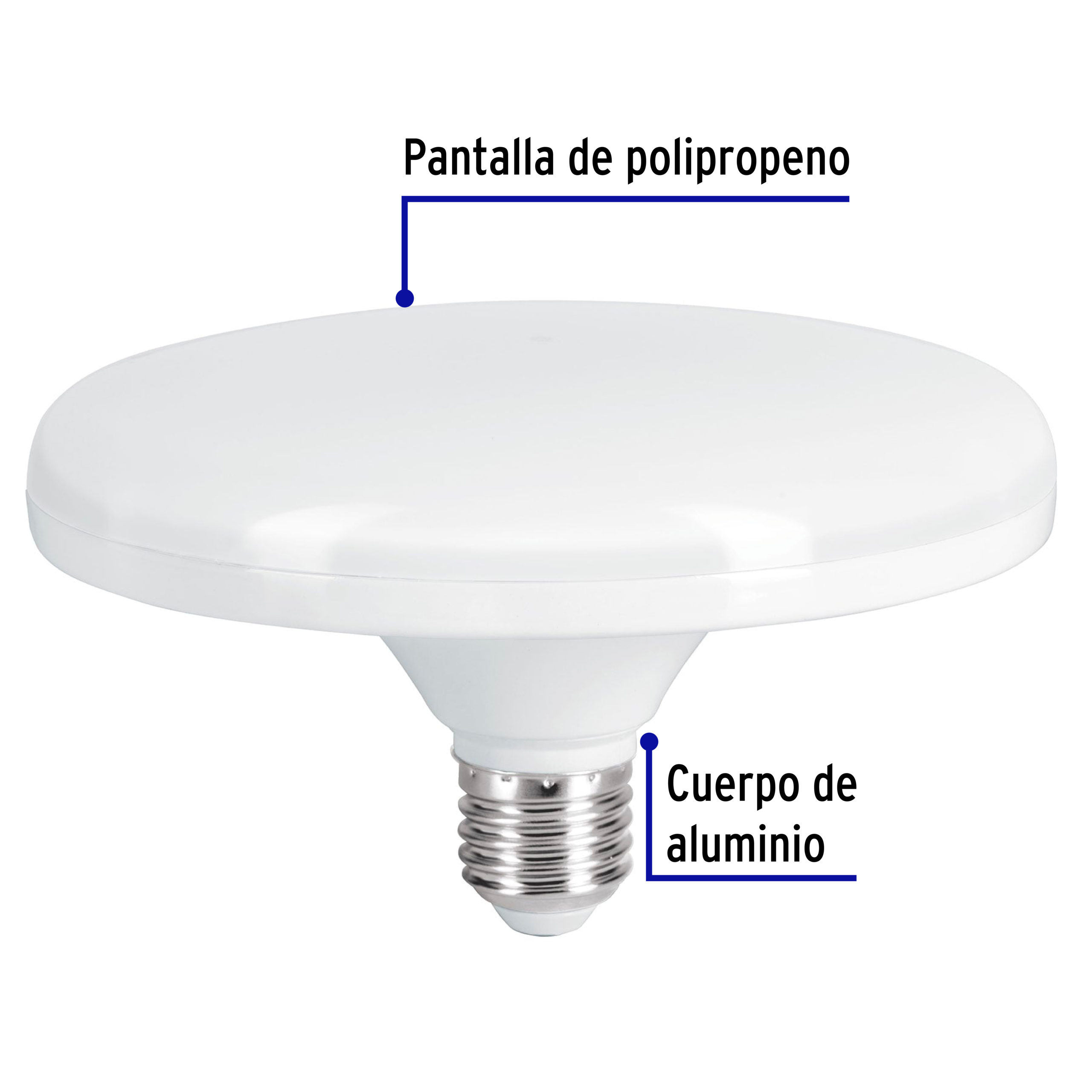 Lámpara LED tipo OVNI 12 W luz de día