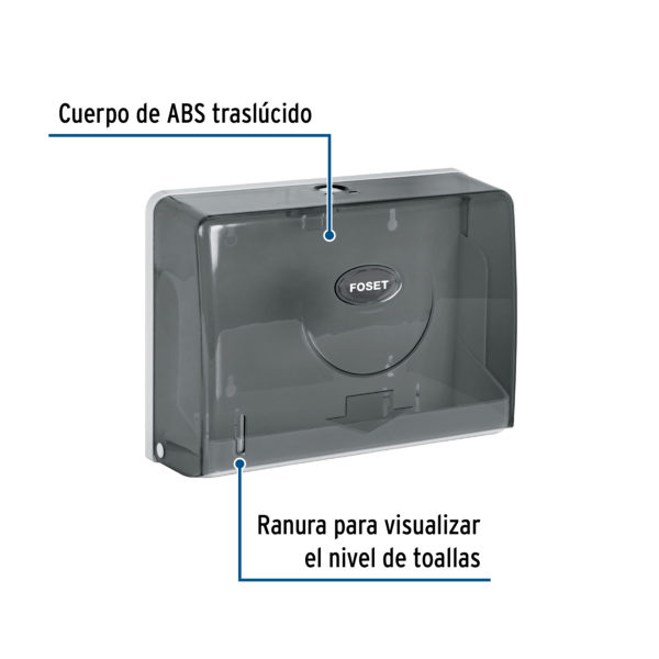 Dispensador junior p/toallas de papel, humo, Basic 45741 - Image 3