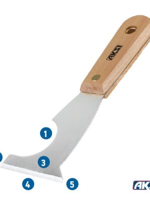 Espatula de 5 funciones, Mango madera