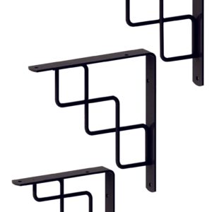 Mensula de acero escalera 150 x 150 mm - color negro