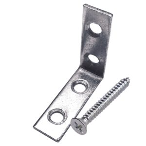 Escuadra esquinera - 50mm x 15mm - Set de 4 pzs con 16 tornillos