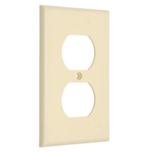 Placa para contacto duplex marfil Americano Kley