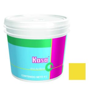 Pintura vinil kasa amarillo Canario 4.0 lt Doal