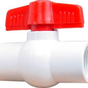 Valvula esfera roscable 038mm 1-1/2" PVC 150lbs 100P Rugo