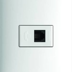 Placa 1 ventana con toma telefonica blanco Forza Bticino