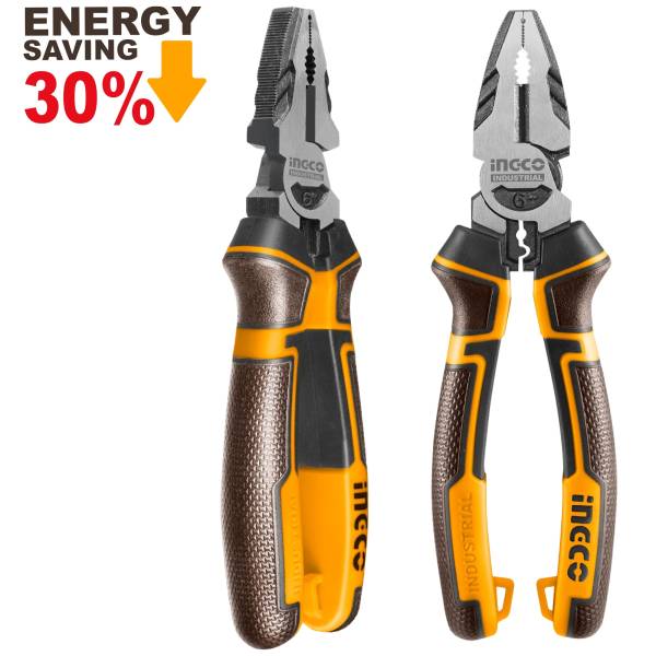 Pinza para electricista 6" mango con grip Industrial Ingco