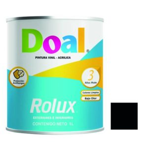 Pintura vinil rolux negro 1.0 lt Doal