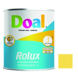 Pintura vinil rolux amarillo intenso 1.0 lt Doal