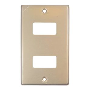 Placa 2 ventanas dorado Royer