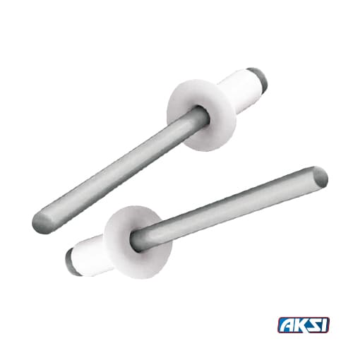 Remache blanco 45B - 1/8" x 5/16" (bolsa con 100 pzs)