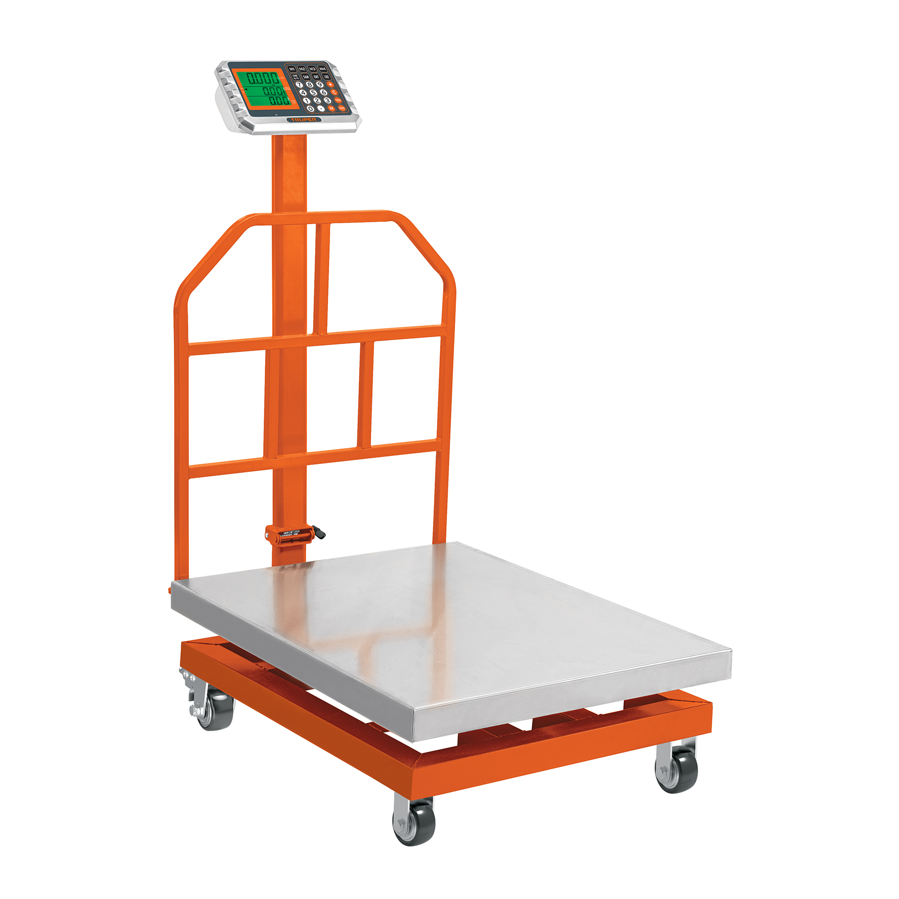 Báscula electrónica de plataforma, 600 kg, inoxidable TRUPER