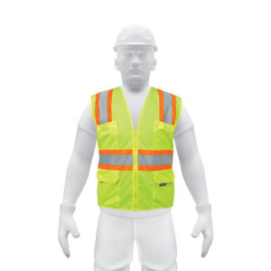 Chaleco de seguridad verde max visibilidad y 6 bolsas