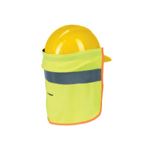 Cubrenuca para casco, verde con reflejante, Truper