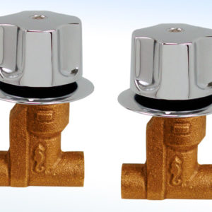 LLAVES INDIVIDUALES PARA REGADERA CIERRE A 90° SOLDABLE