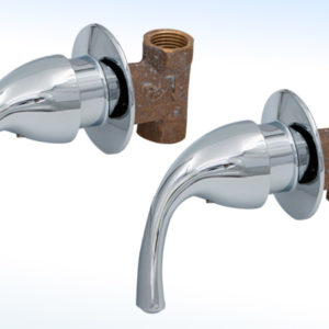 LLAVES INDIVIDUALES PARA REGADERA CIERRE A 90° ROSCABLE