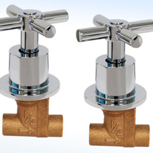 LLAVES INDIVIDUALES PARA REGADERA CIERRE A 90° SOLDABLE