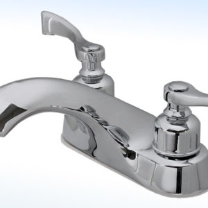 MEZCLADORA PARA LAVABO 4” CIERRE DE 90°