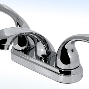 MEZCLADORA PARA LAVABO 4” CIERRE DE 90°