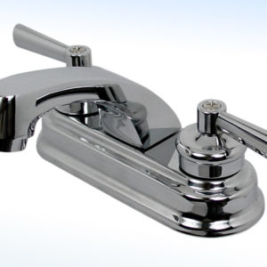 MEZCLADORA PARA LAVABO 4” CIERRE DE 90°