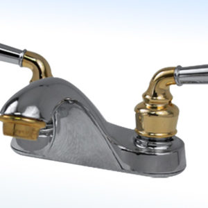 MEZCLADORA PARA LAVABO 4” CIERRE DE 90°