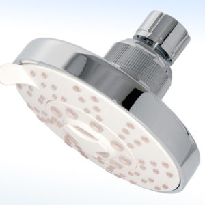 REGADERA REDONDA DE 4" Ø CON 5 FUNCIONES SIN BRAZO