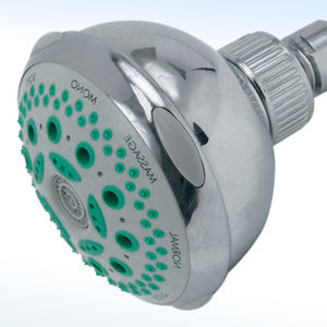 REGADERA REDONDA DE 3 3/4" Ø CON 4 FUNCIONES SIN BRAZO