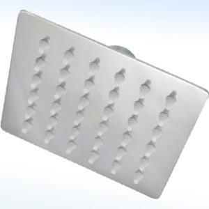 REGADERA DELGADA CUADRADA DE 4” X 4” SIN BRAZO