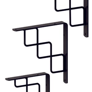 Mensula de acero escalera 250 x 250 mm - color negro