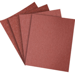 Lija de esmeril roja respaldo de tela grano 80 caja 25 pzs.