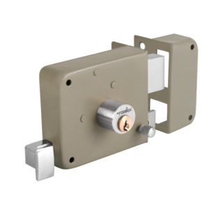 Cerradura sobreponer ins facil - Derecha, llave tradicional. Caja color