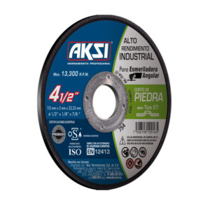Disco corte de piedra 4 1/2" x 3mm, tipo 27- Alto Rendimiento