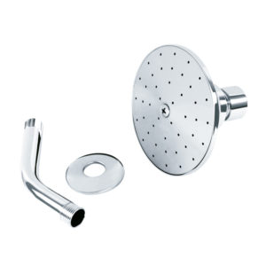 Regadera redonda 3 1/2" metalica con brazo y chapeton - AK