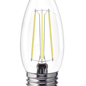 Foco LED filamentos VELA 4W luz calida E12, caja color