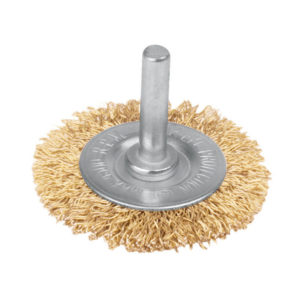 Carda circular 1 1/2", alambre fino, para taladro