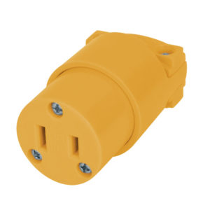 Clavija polarizada, abrazadera plastica