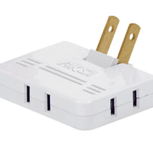 Multicontacto triple tipo bisagra, entradas laterales