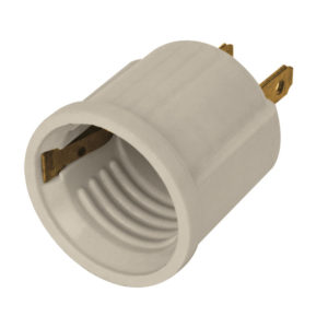 Portalampara con clavija, negro