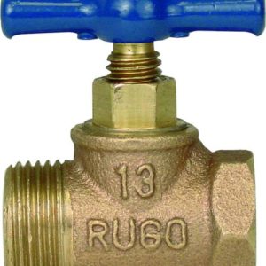 Valvula control recta 1/2 x 7/8" estopera bronce sin pulir Rugo