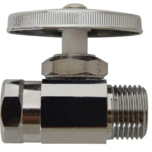 Valvula control recta 1/2" x 1/2" estopera laton Coflex