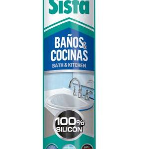 Silicon baños y cocinas cartucho 300ml transparente F101 Sista