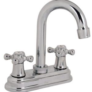 Mezcladora lavabo de bronce tipo bar maneral cruz 1/4 de vuelta cromada 21032 Fontanery