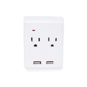 Multicontacto cuadrado 2 contactos 2p+t y 2 USB en blister Igoto