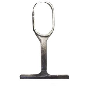 Soporte central para tubo ovalado niquel con tornillo Handy Home