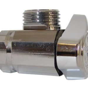 Valvula control angular 1/2" x 1/2" laton 1/4 de vuelta IP120 Coflex