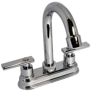 Mezcladora lavabo de bronce tipo bar maneral palanca 1/4 de vuelta cromada 24ID Rugo